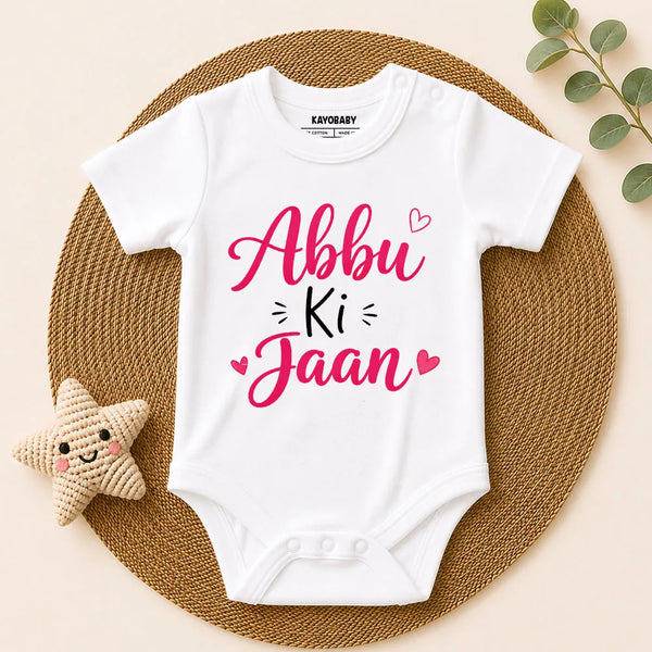 Abbu Ki Jaan Baby Romper | Cute Abbu & Baby Bond Outfit