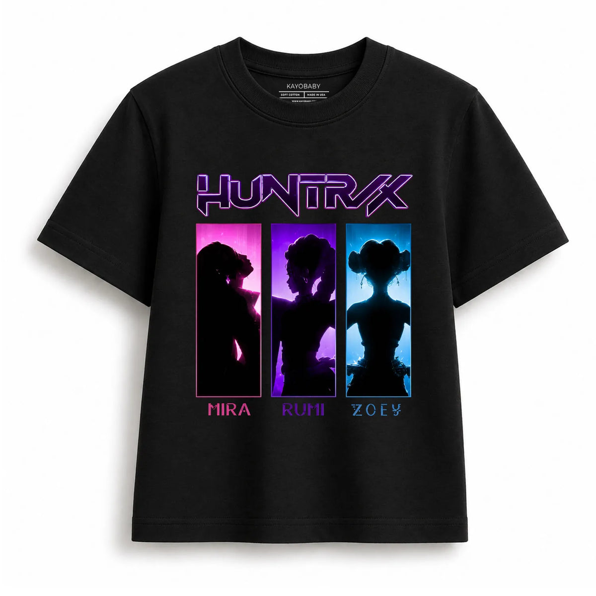 HUNTR/X  Neon Anime Graphic Kids T-Shirt |