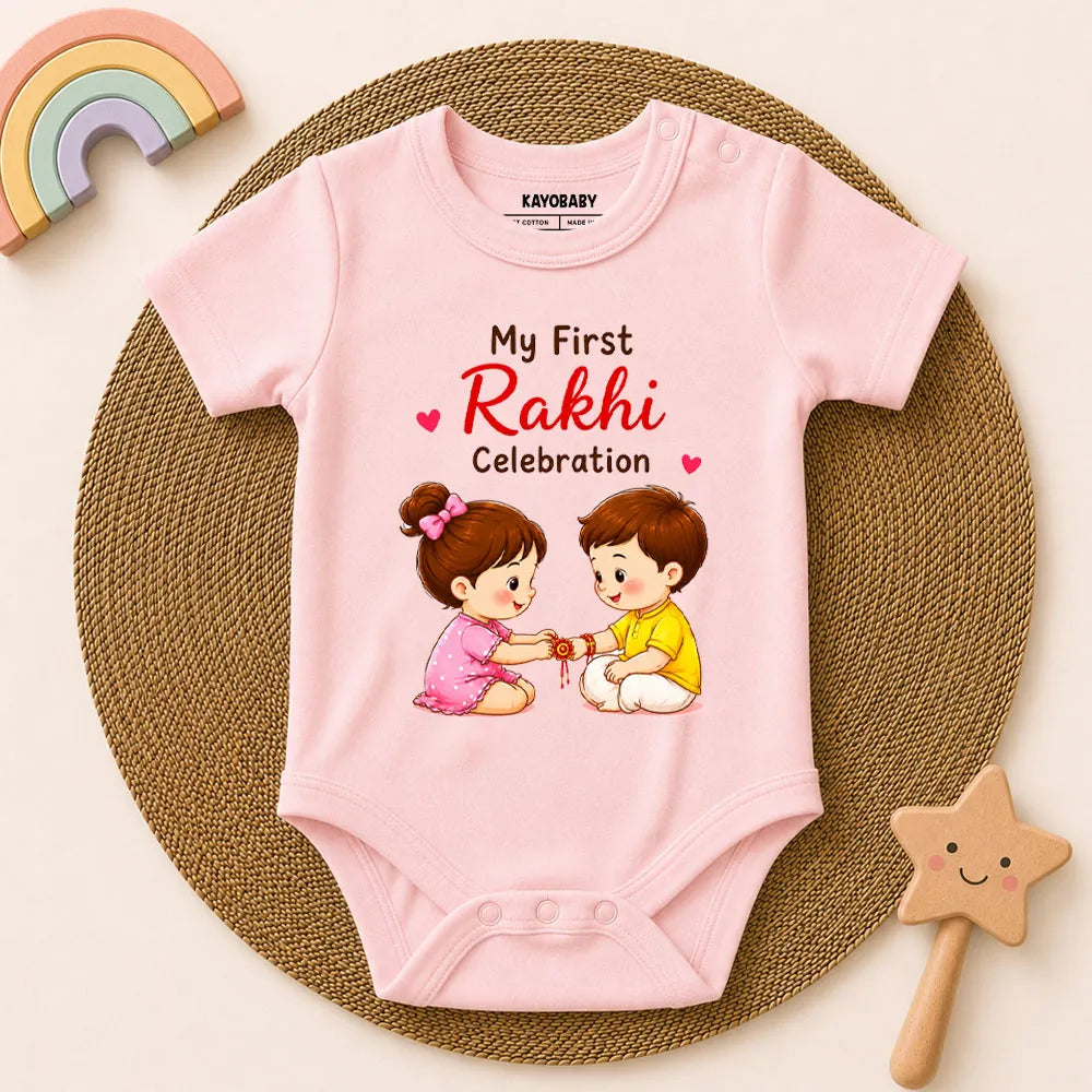 My First Rakhi Celebration Romper | Baby Raksha Bandhan Outfit