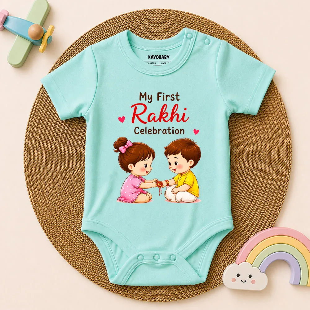 My First Rakhi Celebration Romper | Baby Raksha Bandhan Outfit
