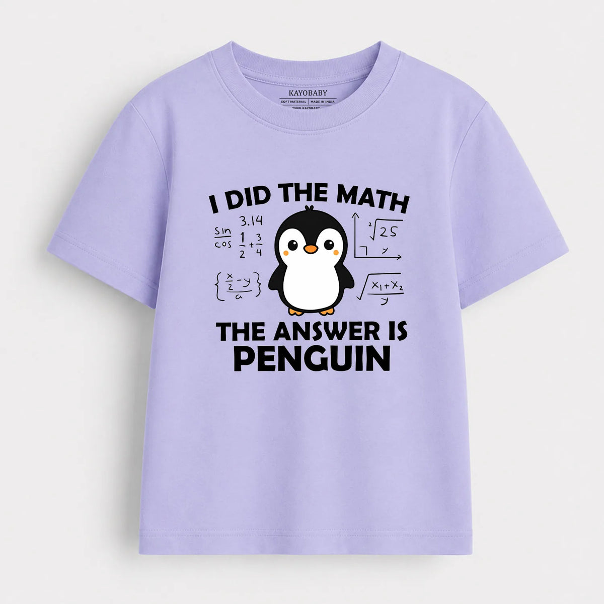 I Did the Math Penguin Kids T-Shirt