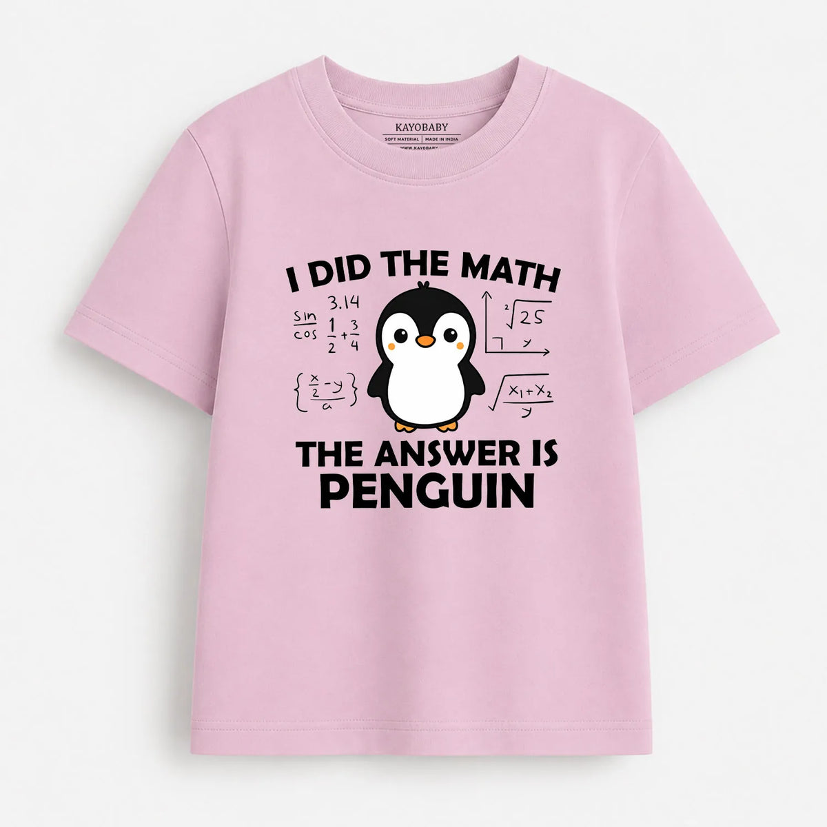 I Did the Math Penguin Kids T-Shirt