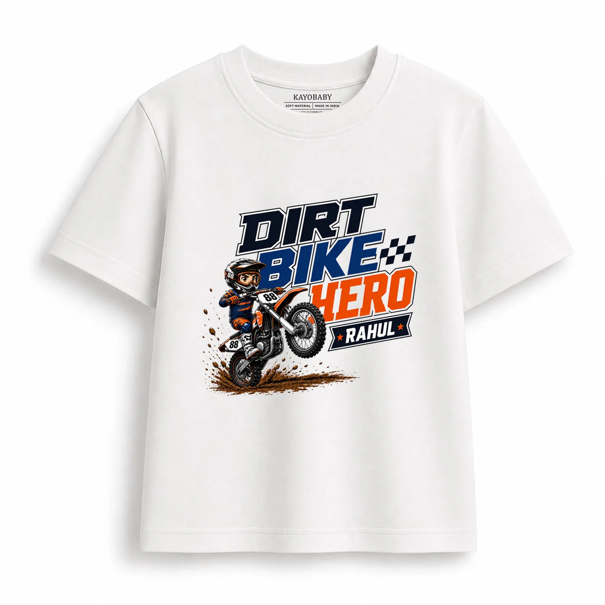 Personalized Dirt Bike Hero Kids T-Shirt