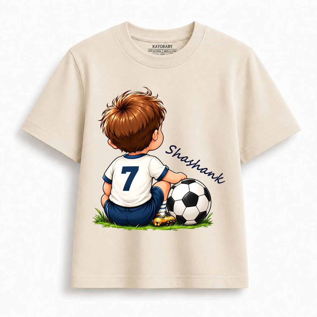 Personalized Football Boy T-Shirt for Kids | Custom Name Tee