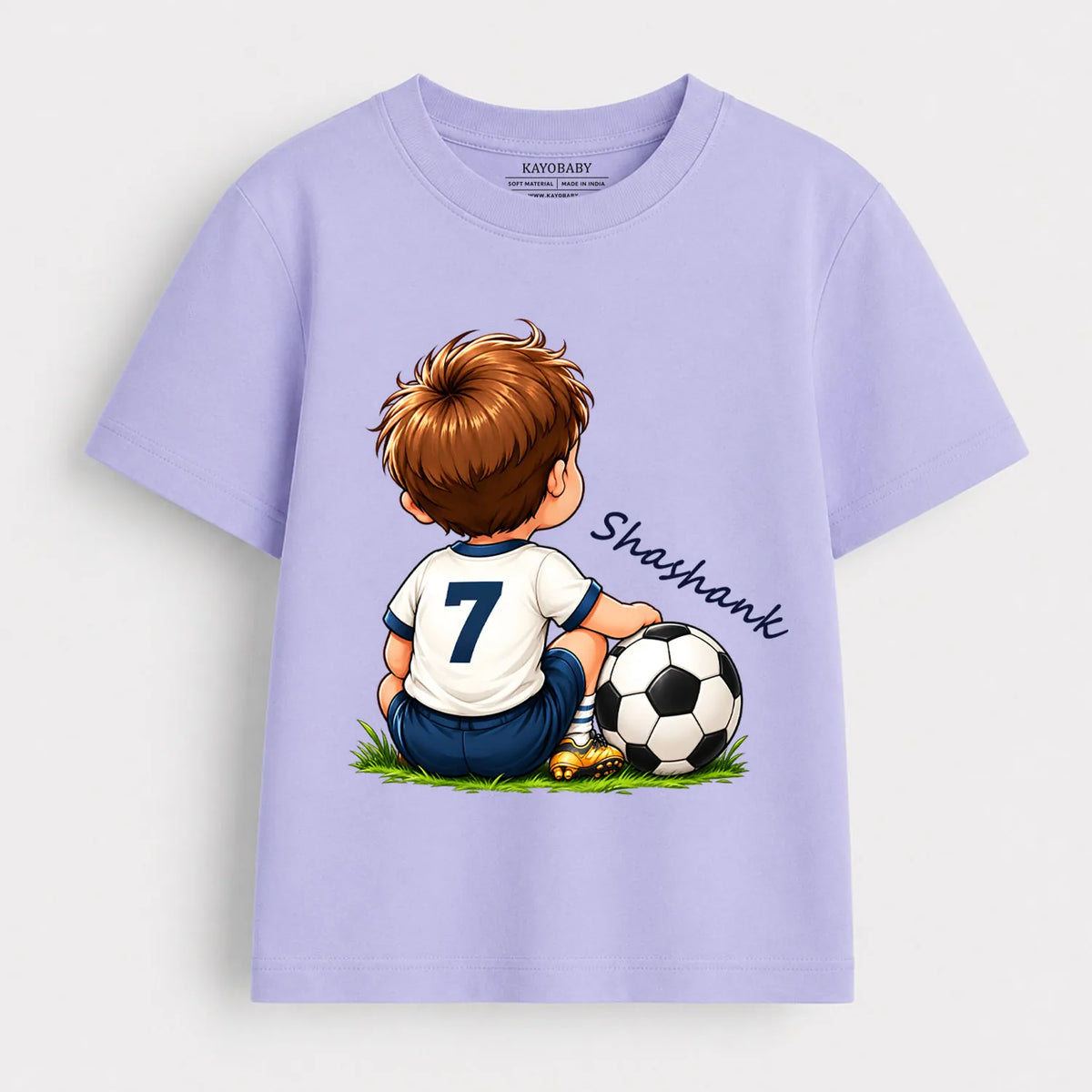 Personalized Football Boy T-Shirt for Kids | Custom Name Tee