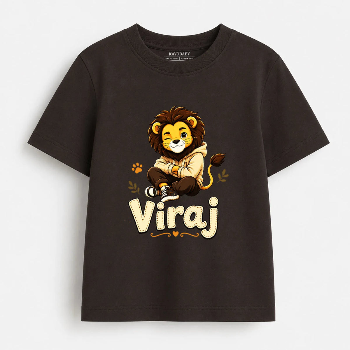 Kids Cotton T-Shirt Combo Pack of 4 | Personalized Lion, Spider Kid, Ninja & Funny Mood Tees