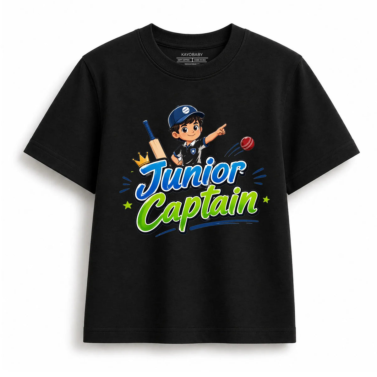 Junior Captain Cricket Kids T-Shirt