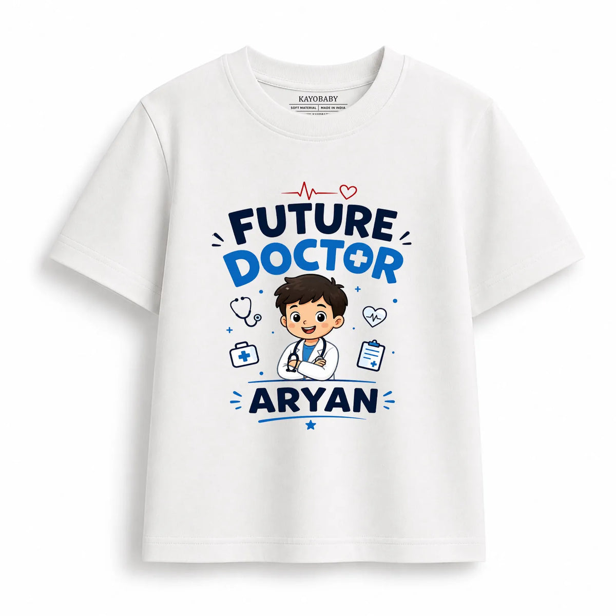 Personalized Future Doctor Kids T-Shirt for Boys