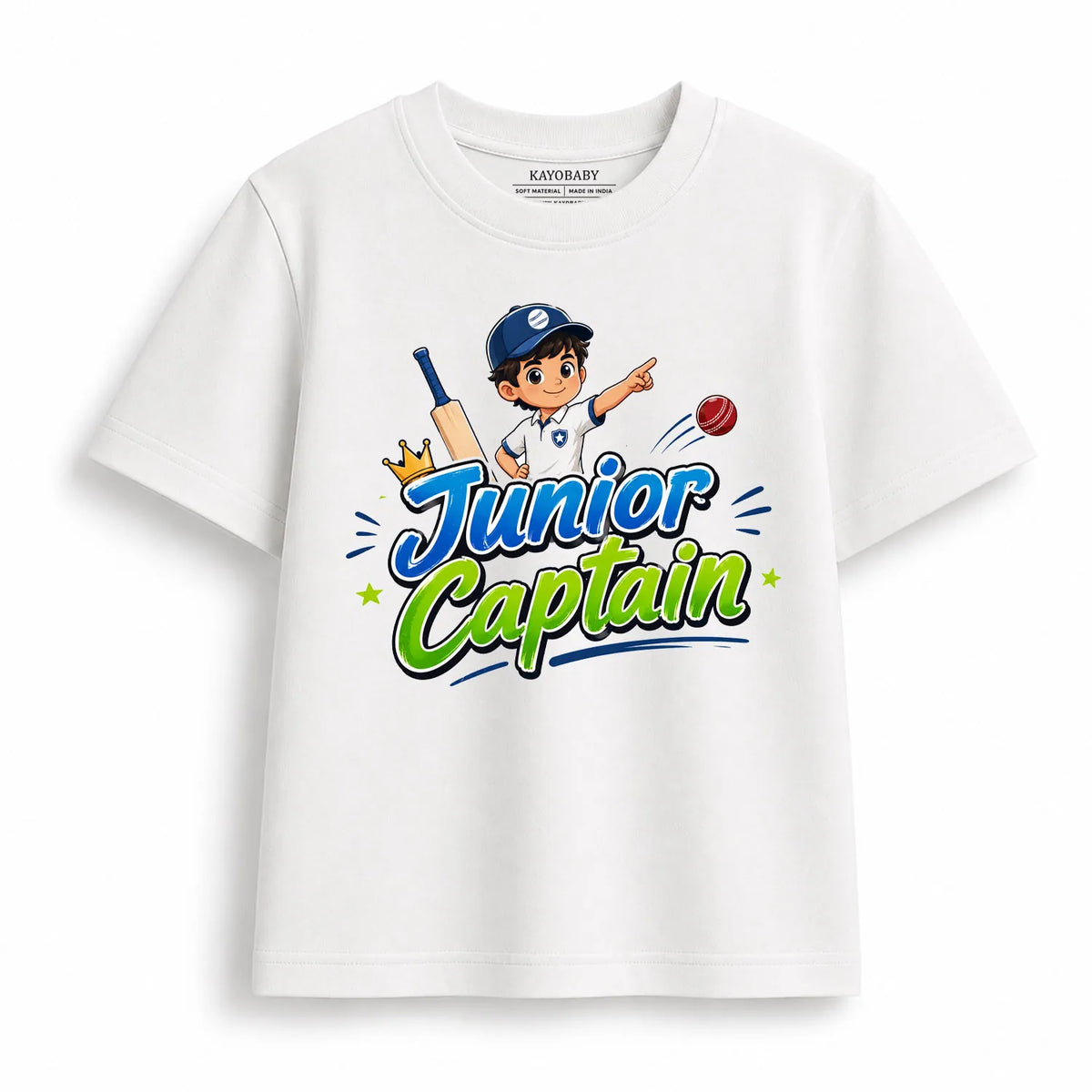 Junior Captain Cricket Kids T-Shirt