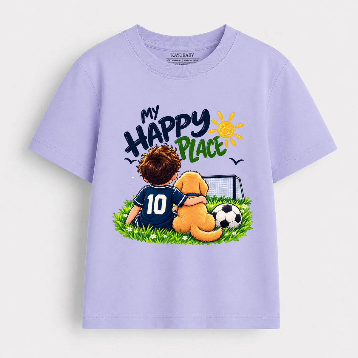 My Happy Place Football T-Shirt for Kids | Football Graphic Tee