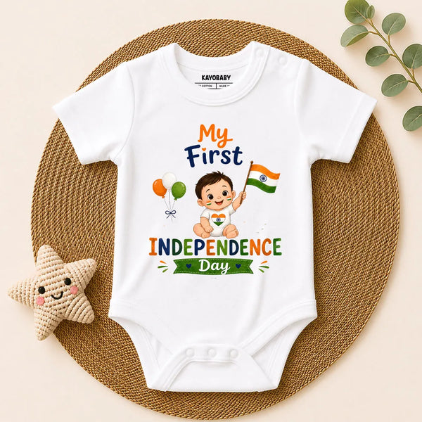 First Independence Day Romper | Patriotic Baby Outfit
