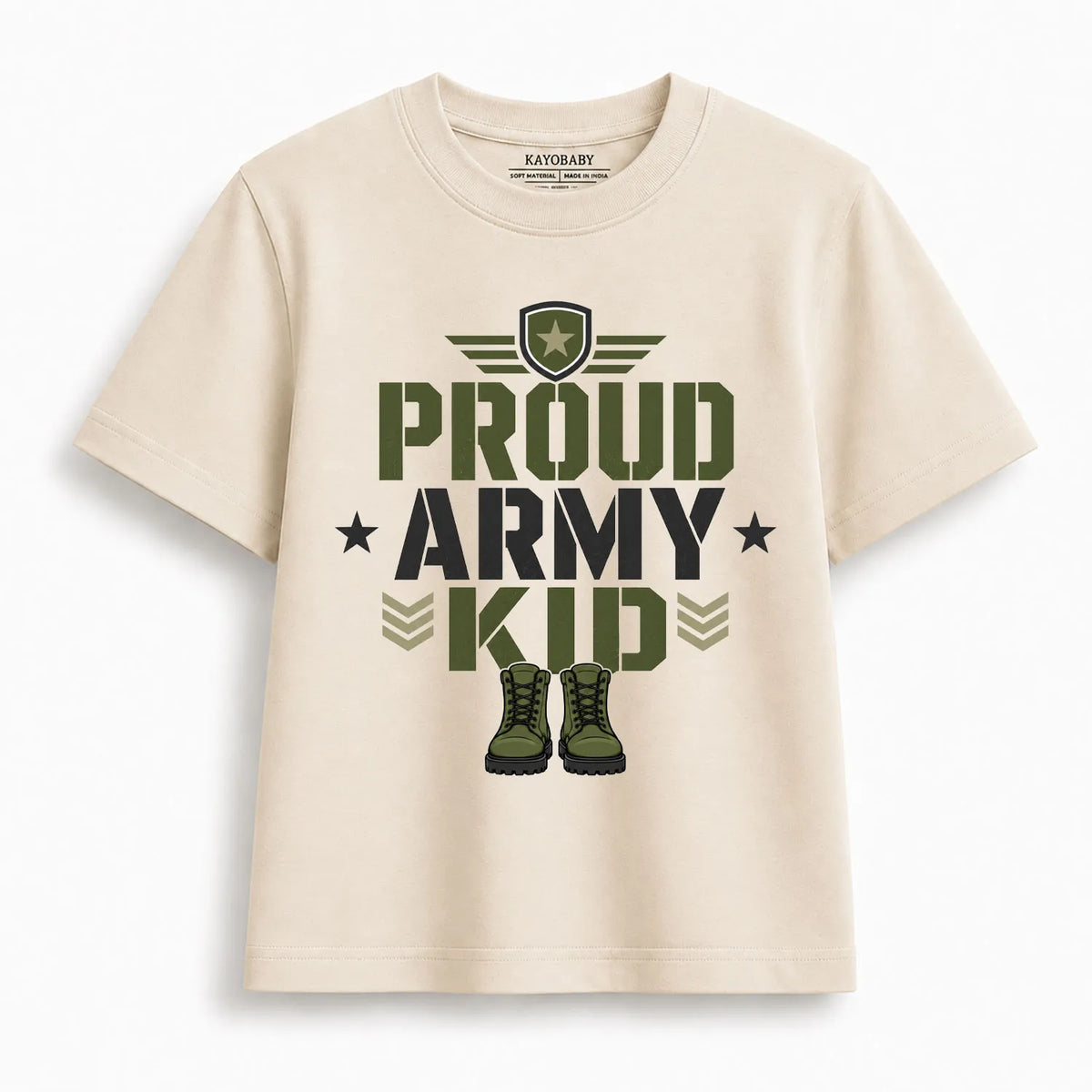 Proud Army Kid Kids T-Shirt | Military Theme Tee for Boys & Girls