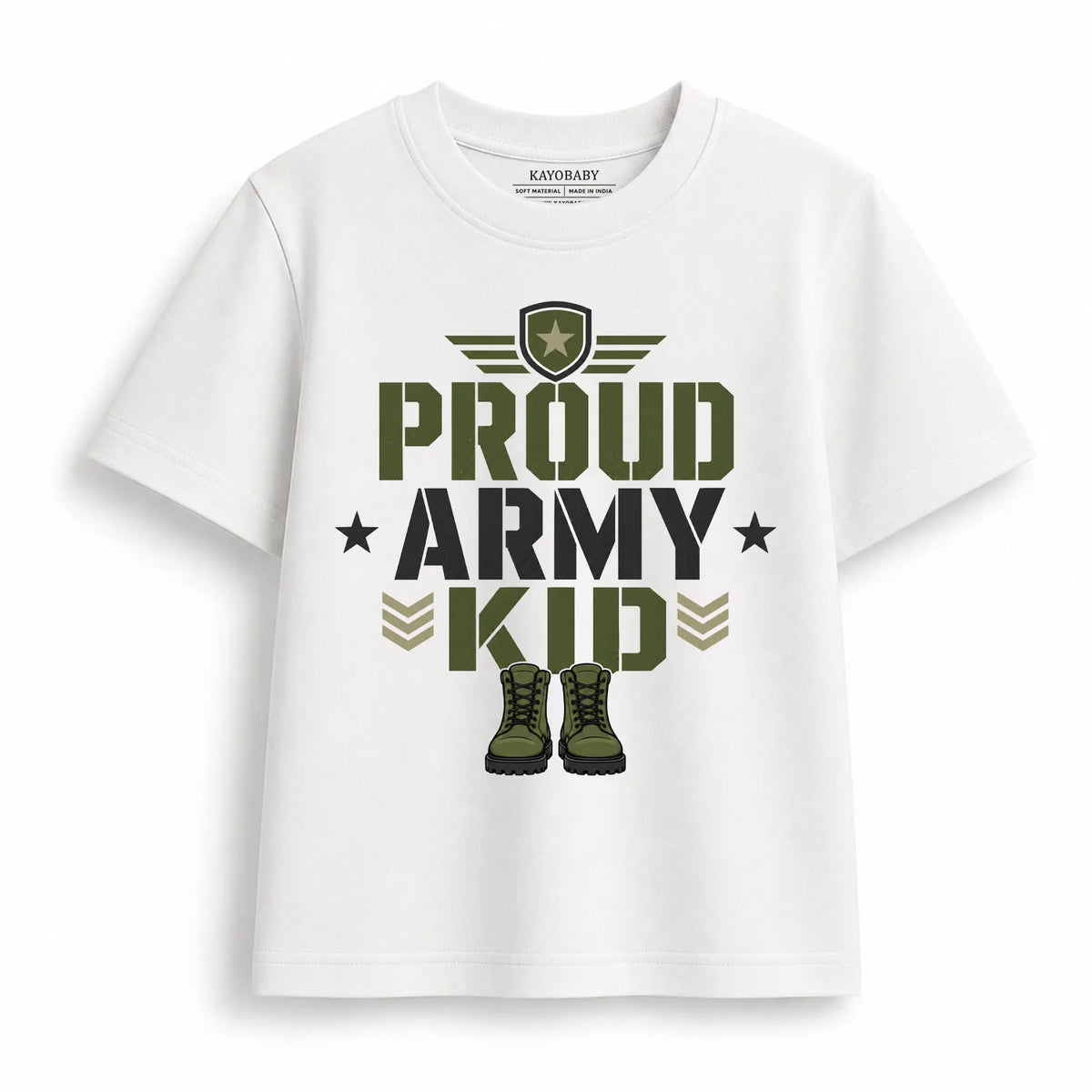 Proud Army Kid Kids T-Shirt | Military Theme Tee for Boys & Girls