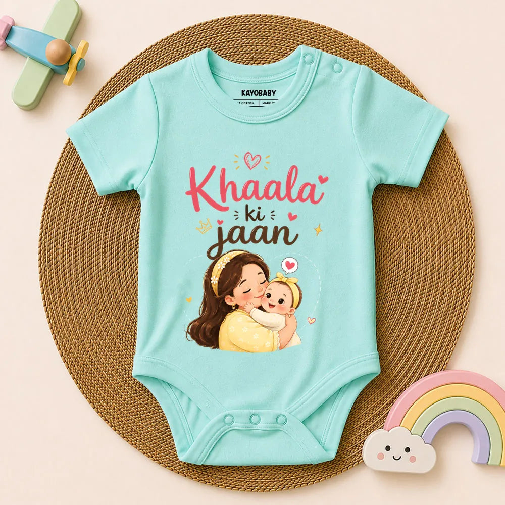 Khaala Ki Jaan Baby Romper | Cute Khaala & Baby Bond Outfit-2