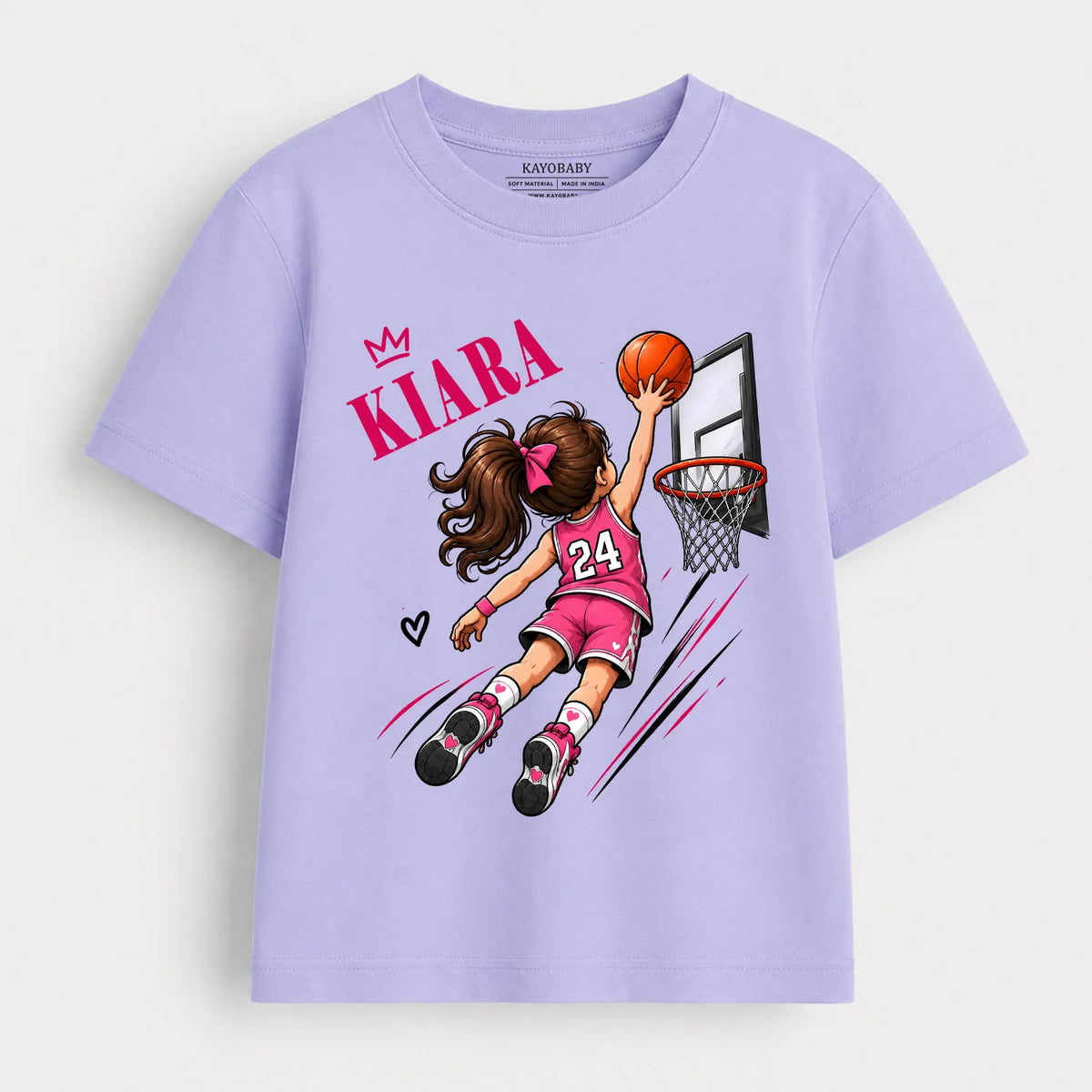 Personalized Basketball Girl T-Shirt | Premium Cotton