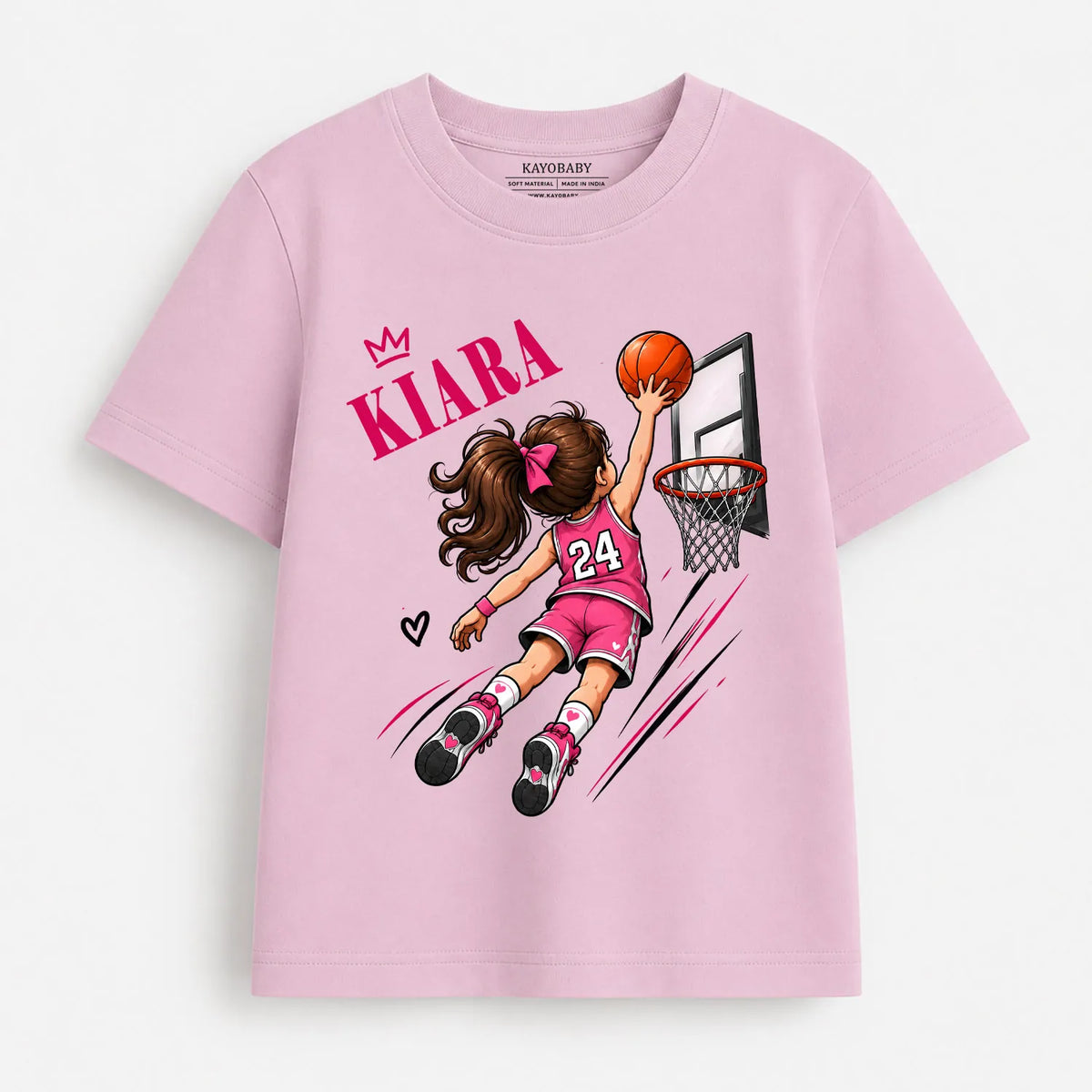 Personalized Basketball Girl T-Shirt | Premium Cotton