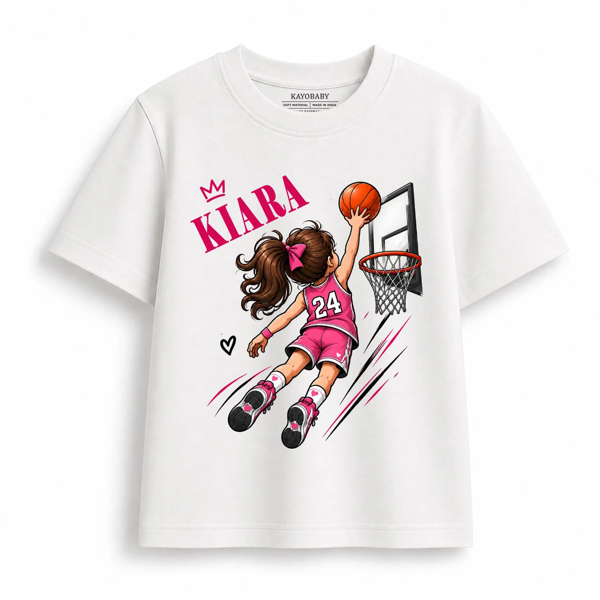 Personalized Basketball Girl T-Shirt | Premium Cotton