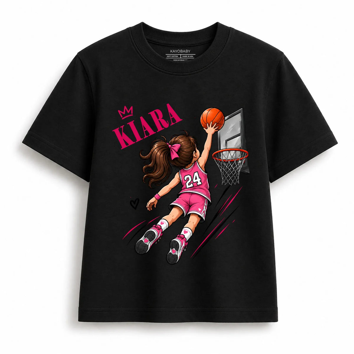 Personalized Basketball Girl T-Shirt | Premium Cotton