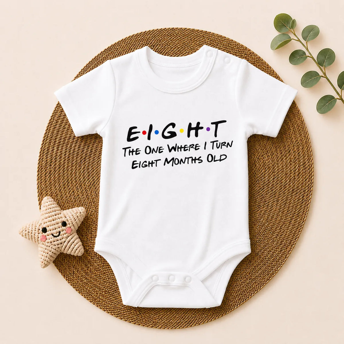 12-Piece Baby Milestone Romper Set(1 Months to 1 Year)