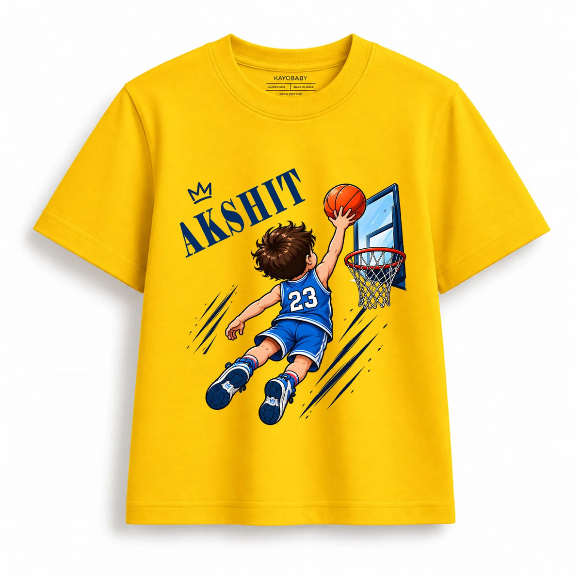Personalized Basketball Boy T-Shirt for Kids | Premium Cotton