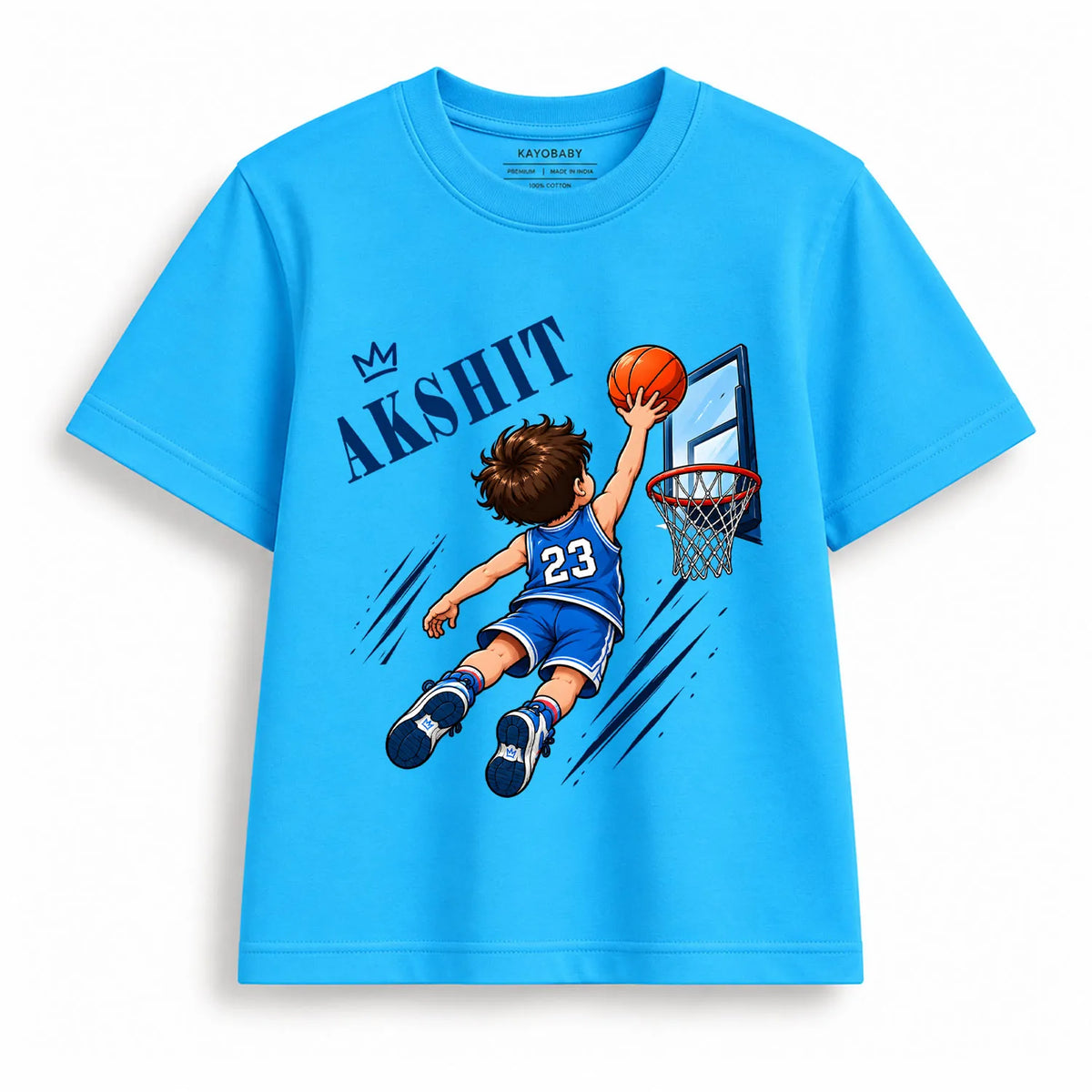 Personalized Basketball Boy T-Shirt for Kids | Premium Cotton