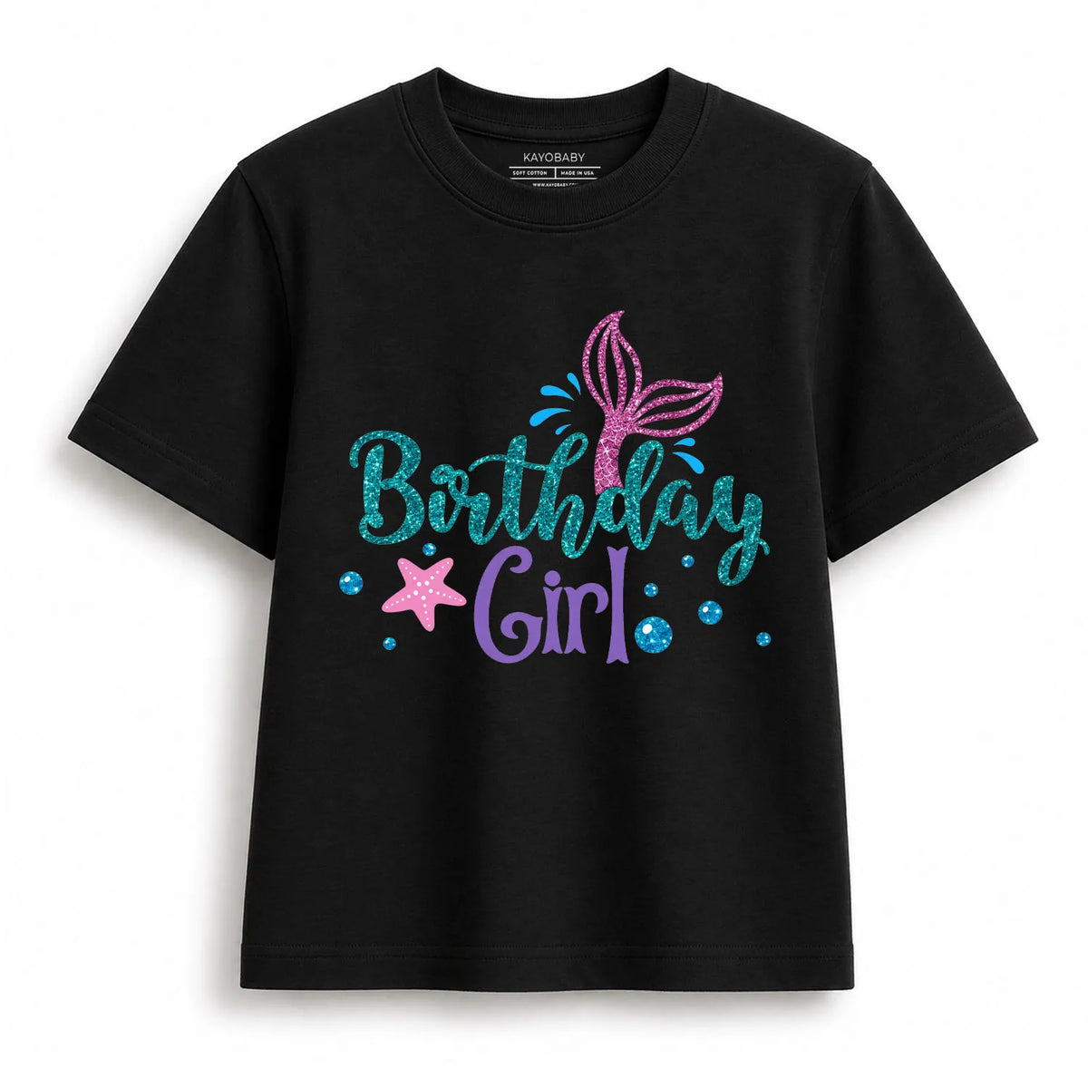 Birthday Girl Mermaid Kids T-Shirt