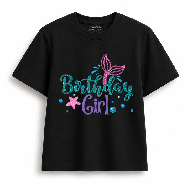 Birthday Girl Mermaid Kids T-Shirt