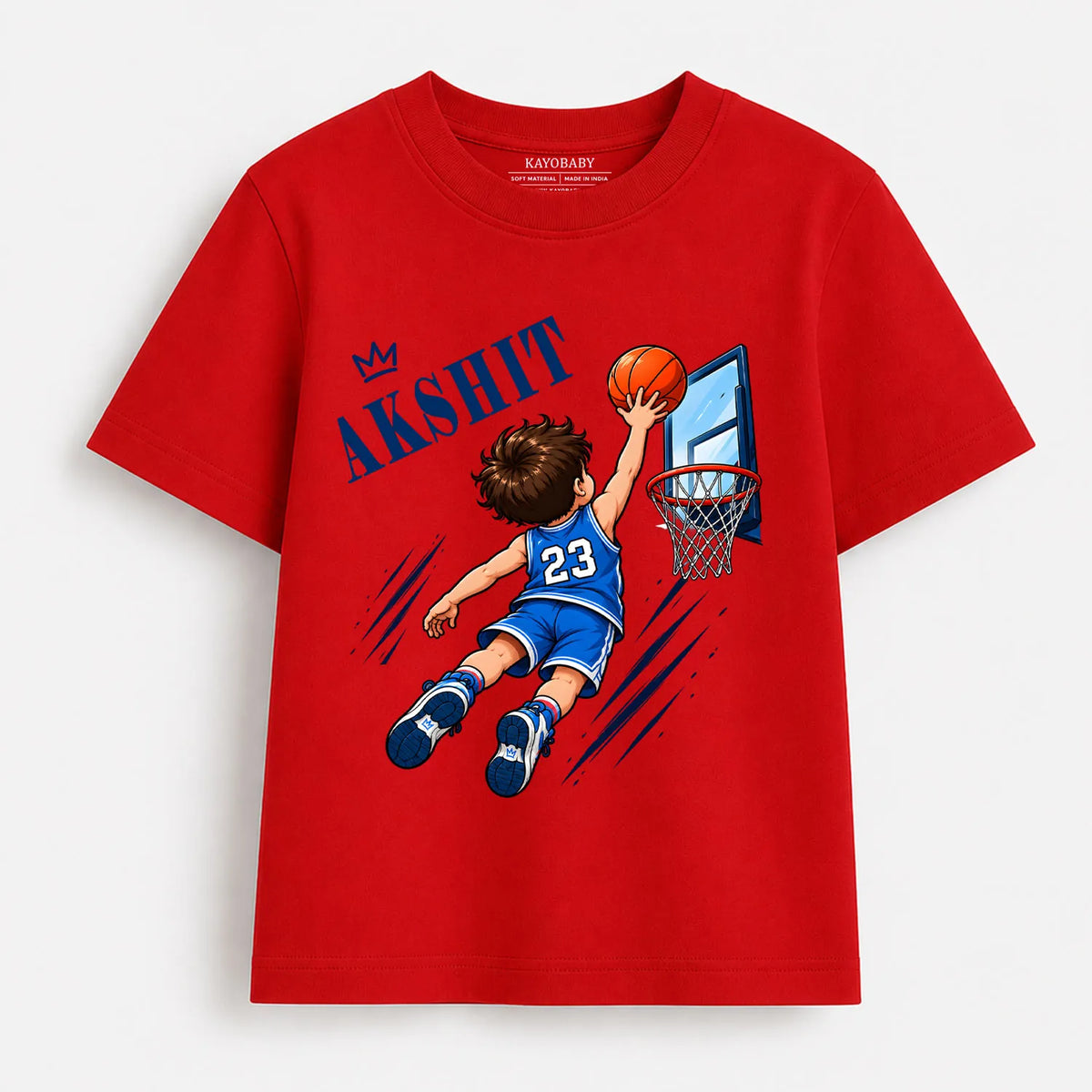Personalized Basketball Boy T-Shirt for Kids | Premium Cotton