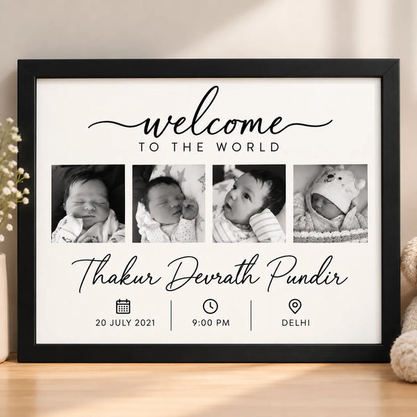 Personalised Newborn Welcome to the World Frame | KayoBaby