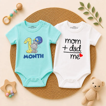 1 Month Birthday Romper Combo Set