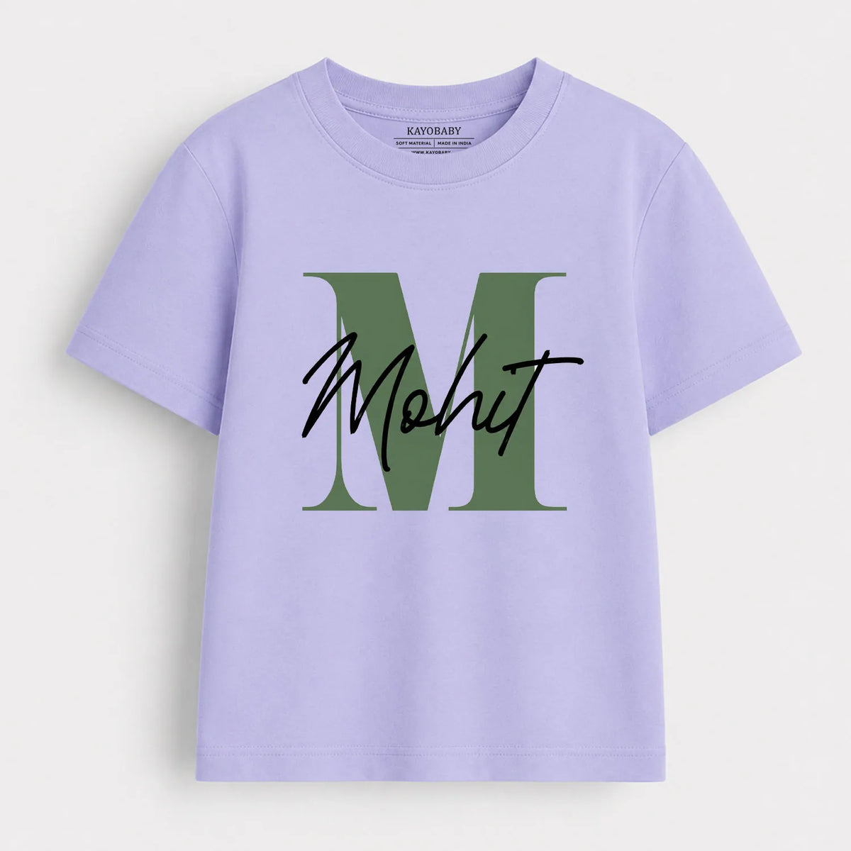 Personalized Initial Name T-Shirt for Kids | Custom Letter & Name Tee