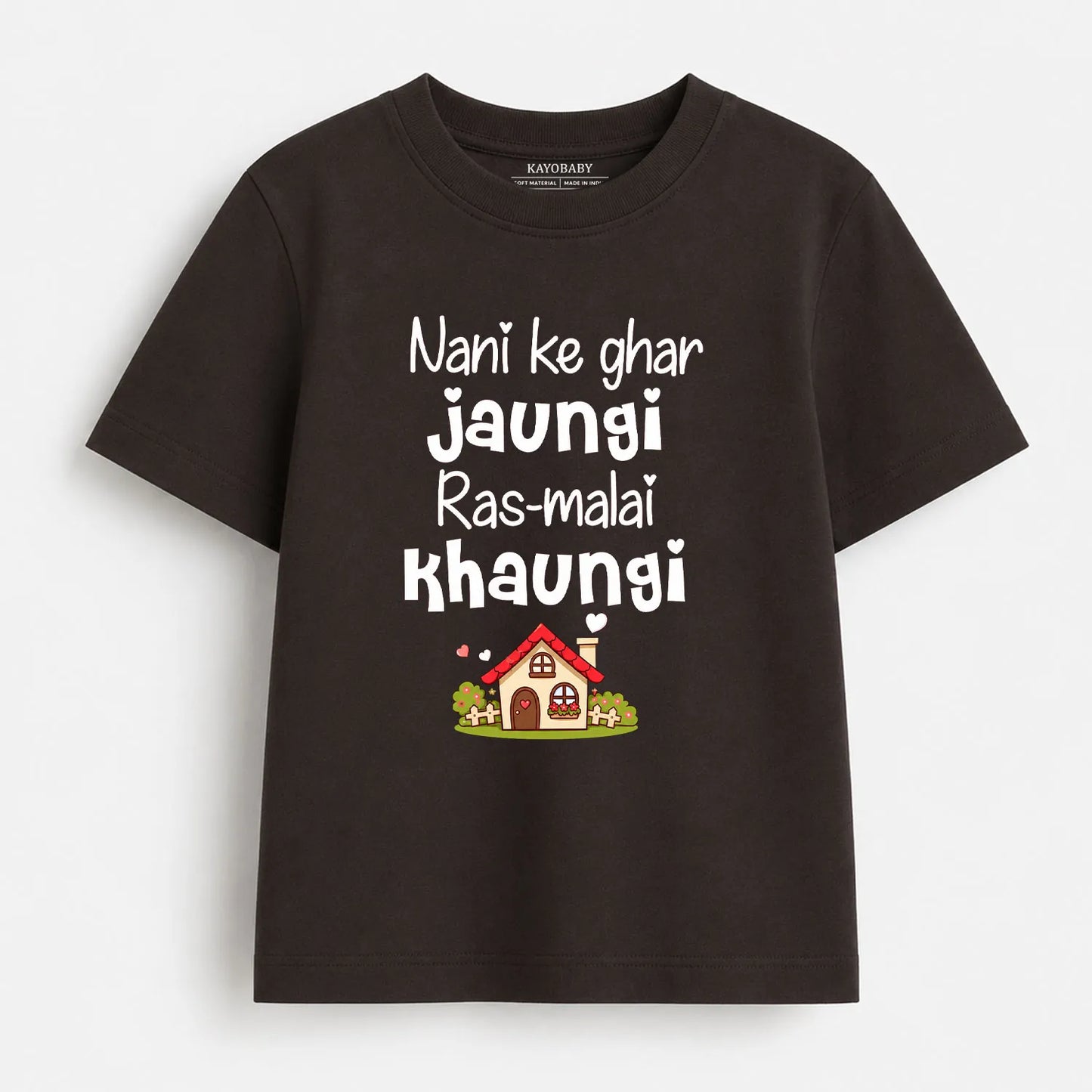 Nani Ke Ghar Jaungi Rasmalai Khaungi Kids T-Shirt