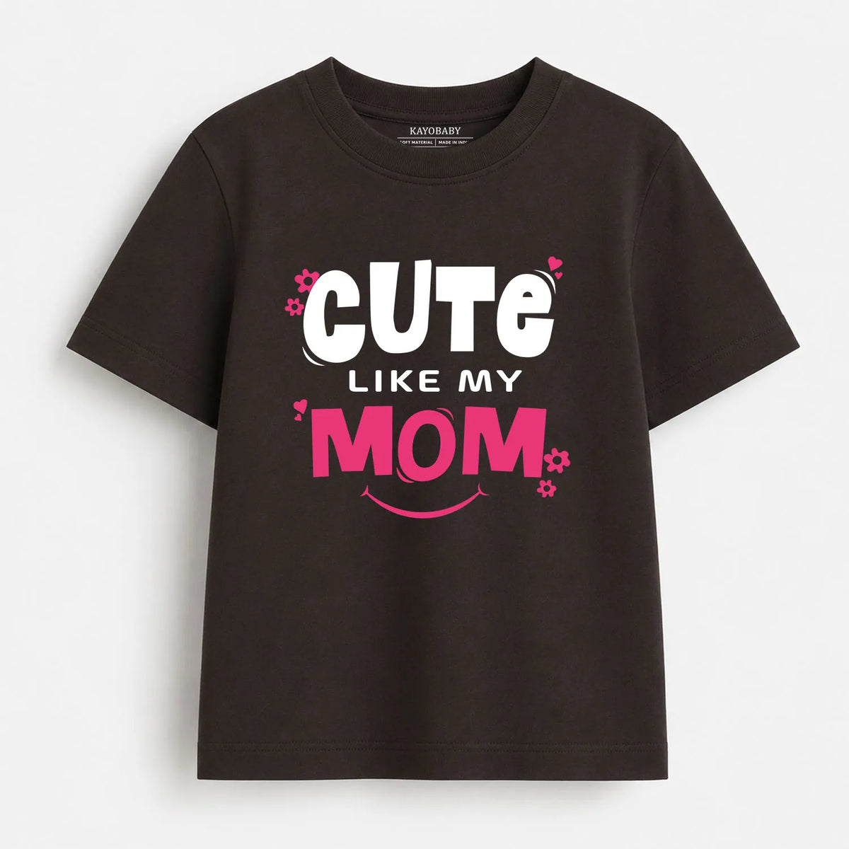 Cute Like My Mom kids t-shirt brown KayoBaby