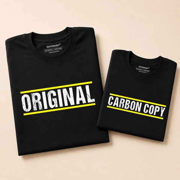 Original & Carbon Copy Matching T-Shirt Set – Parent Child Matching Outfit