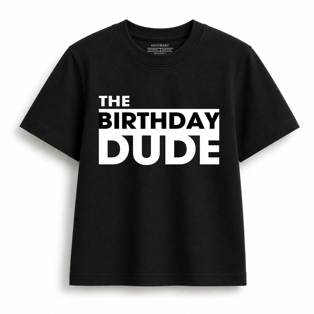The Birthday Dude kids t-shirt black KayoBaby India