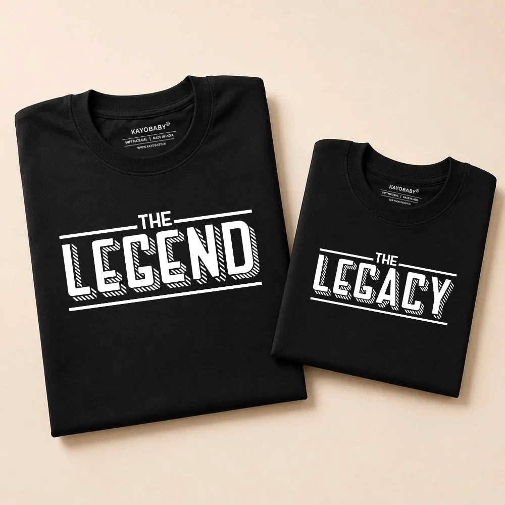The Legend and The Legacy matching father son t-shirt combo black KayoBaby