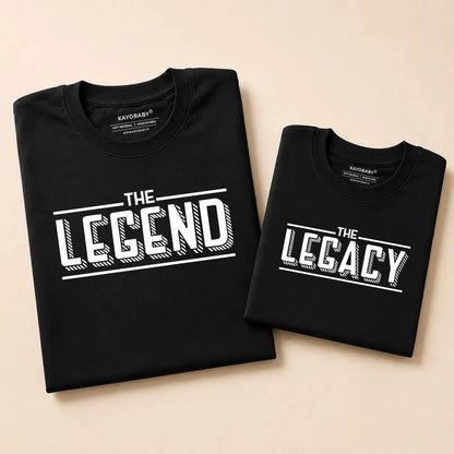 The Legend and The Legacy matching father son t-shirt combo black KayoBaby