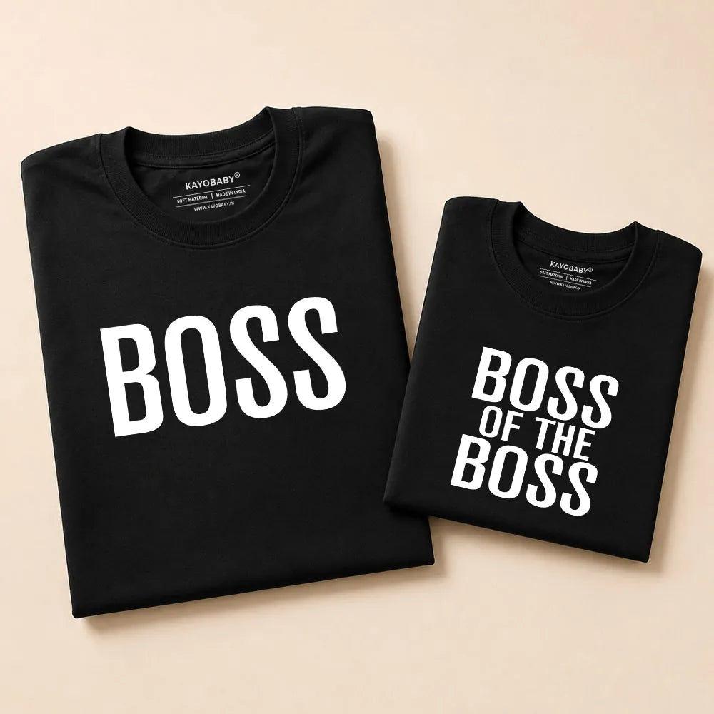 Boss & Boss of the Boss Matching Father and Baby T-Shirt Combo