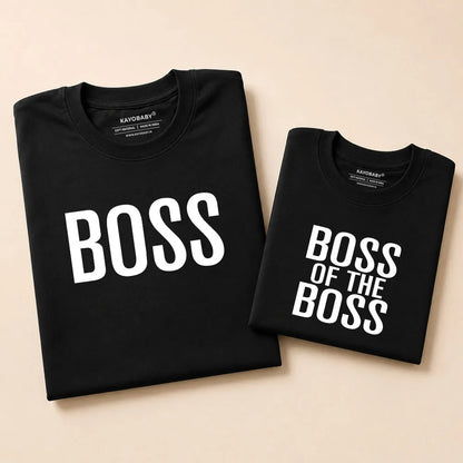 Boss & Boss of the Boss Matching Father and Baby T-Shirt Combo