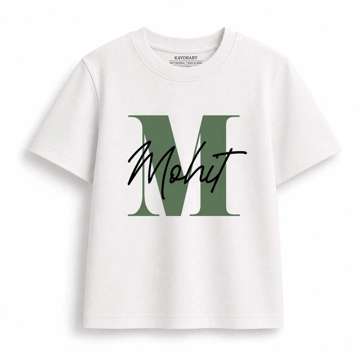 Personalized Initial Name T-Shirt for Kids | Custom Letter & Name Tee