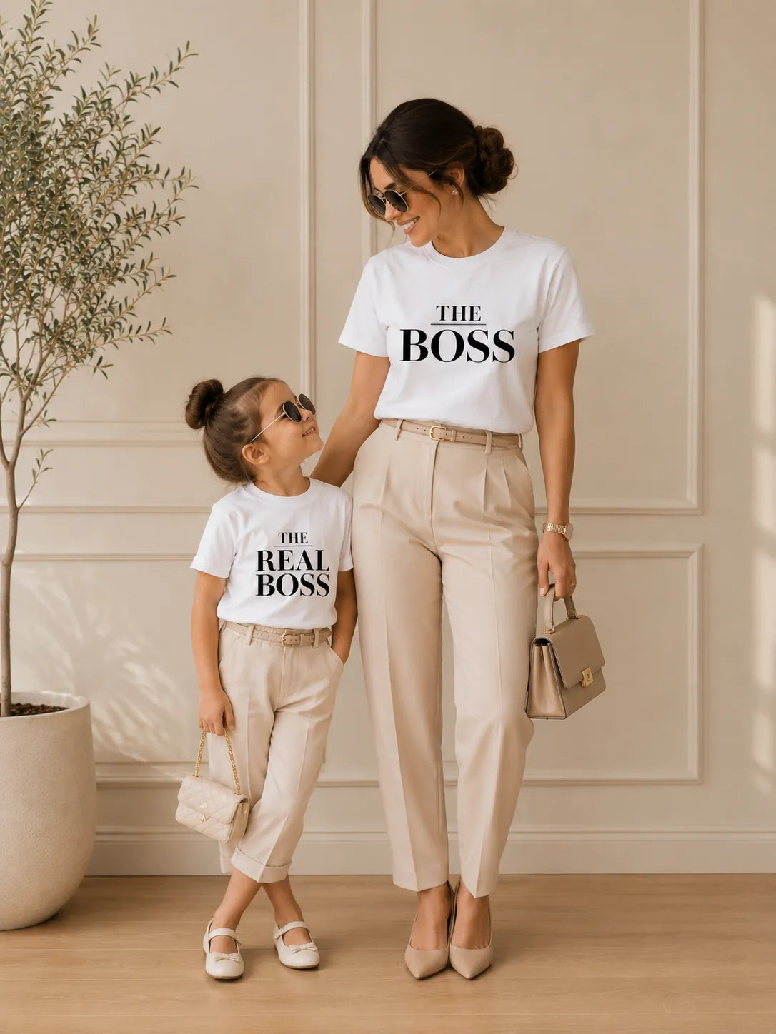 The Boss and The Real Boss matching t-shirt combo lifestyle KayoBaby