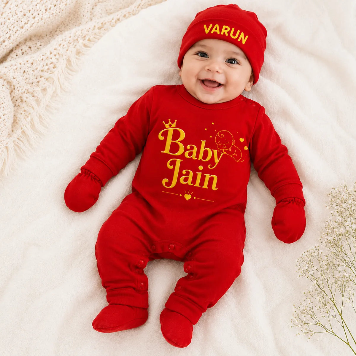 BabyJain - Surname Personalized Full Sleeve Gift Set - Newborn