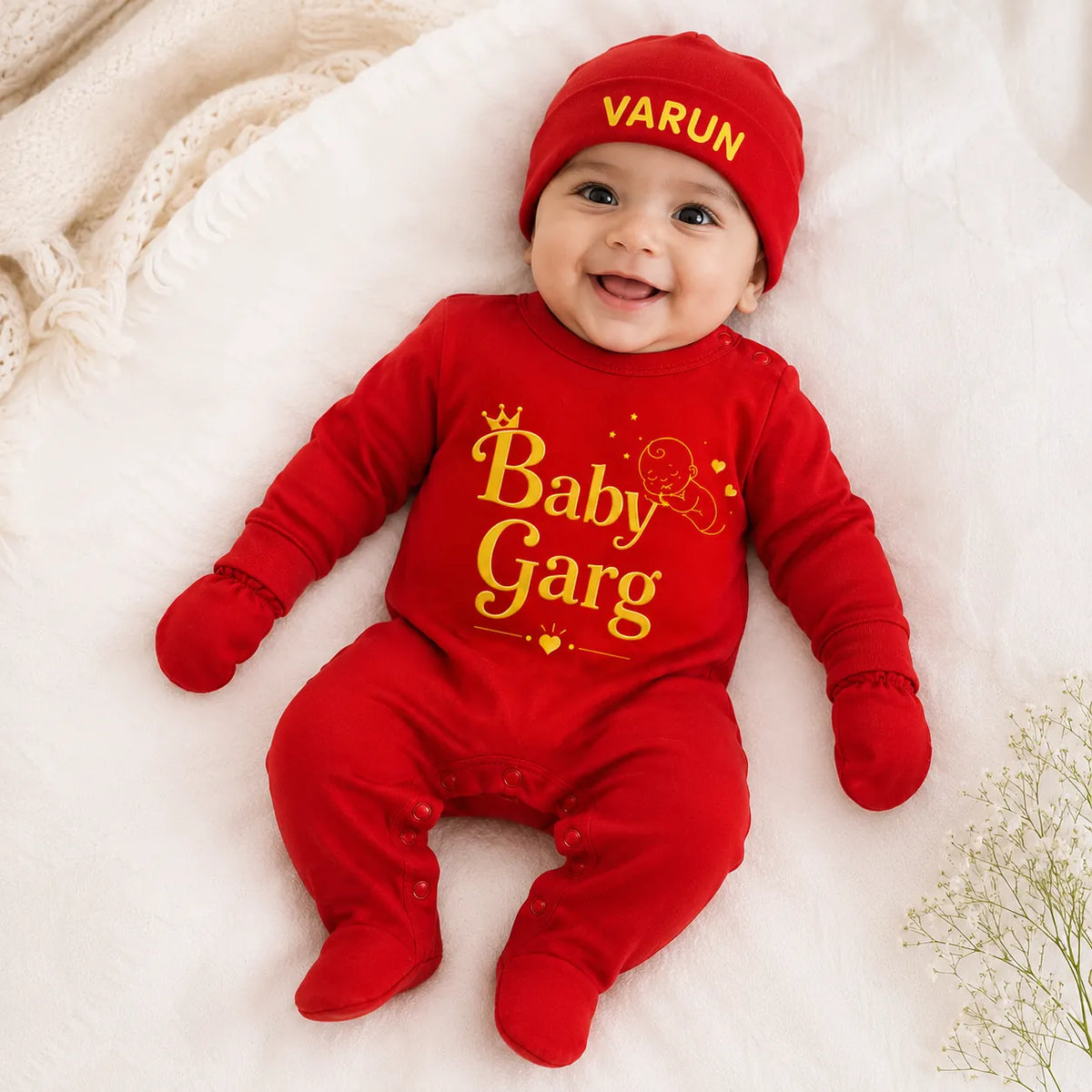 BabyGarg- Surname Personalized Full Sleeve Gift Set - Newborn
