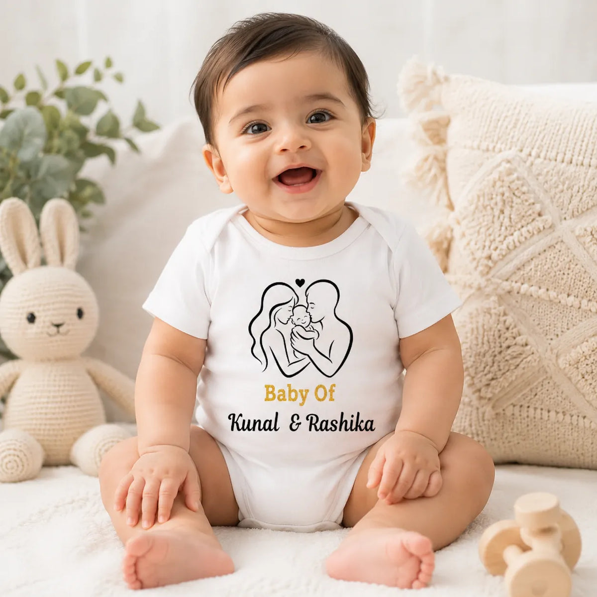 Baby of Couple Names - Customize Baby Romper