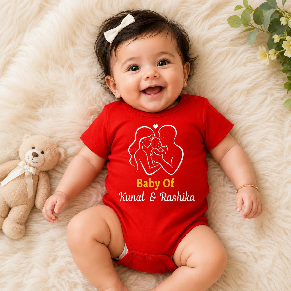 Baby of Couple Names - Customize Baby Romper