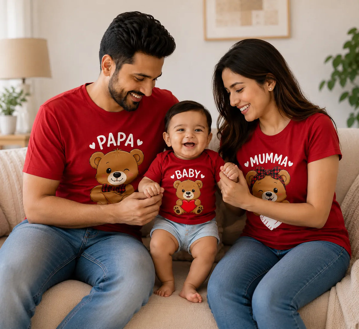 Our Little Teddy family matching t-shirt combo lifestyle KayoBaby