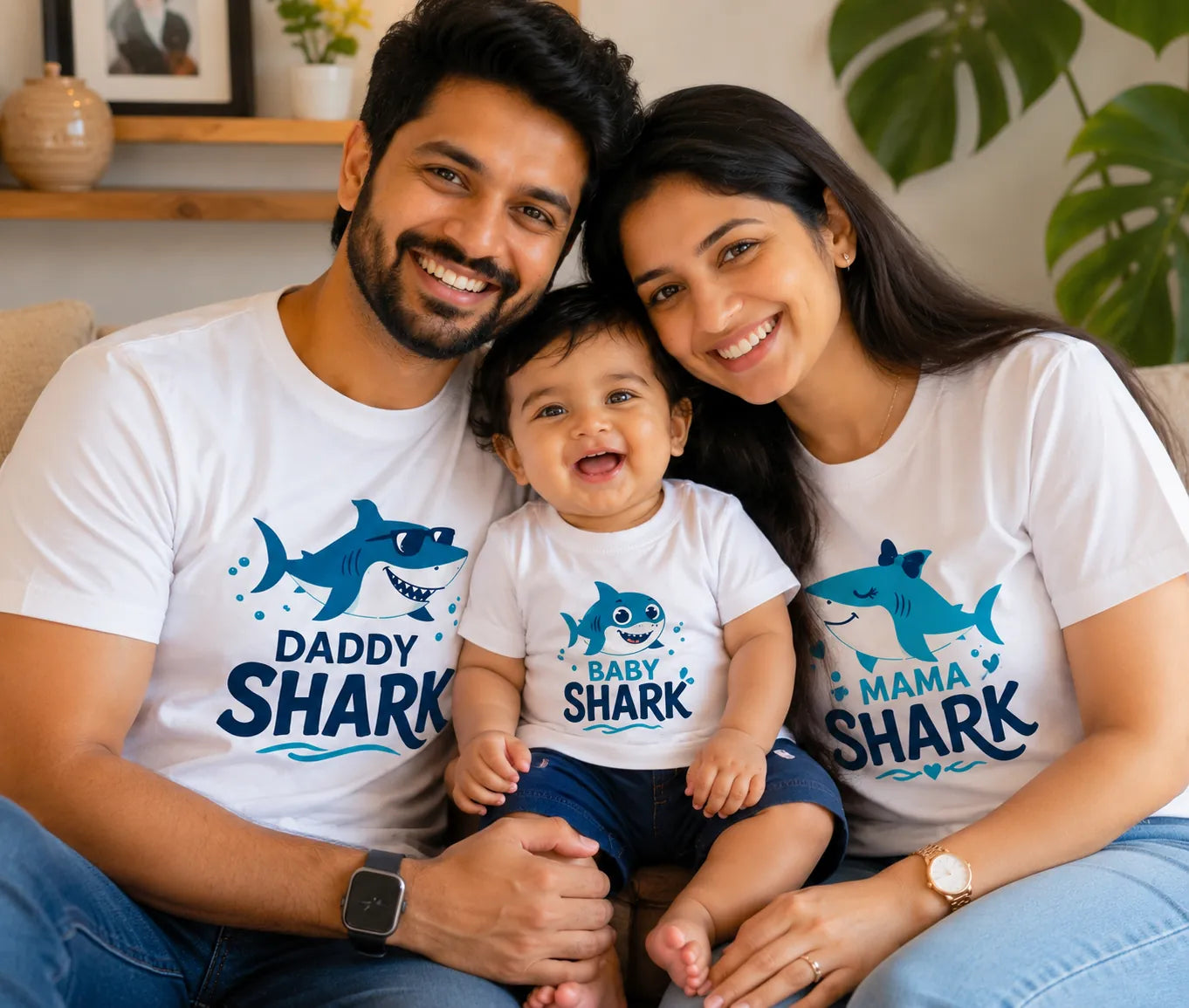 Daddy Shark, Mama Shark & Baby Shark Matching Family T-Shirts