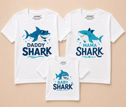 Daddy Shark, Mama Shark & Baby Shark Matching Family T-Shirts