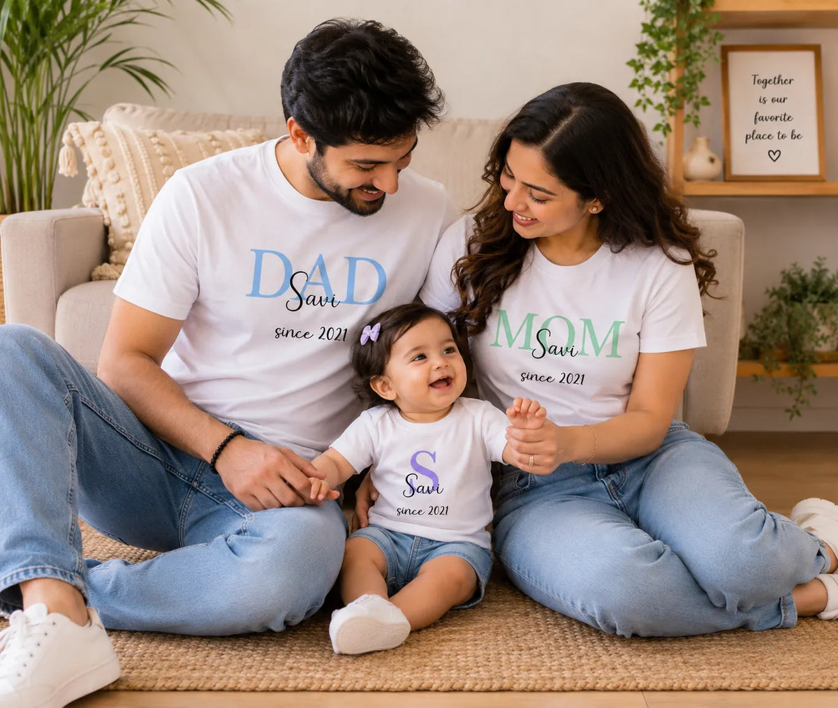 Custom Name Family Matching T-Shirts