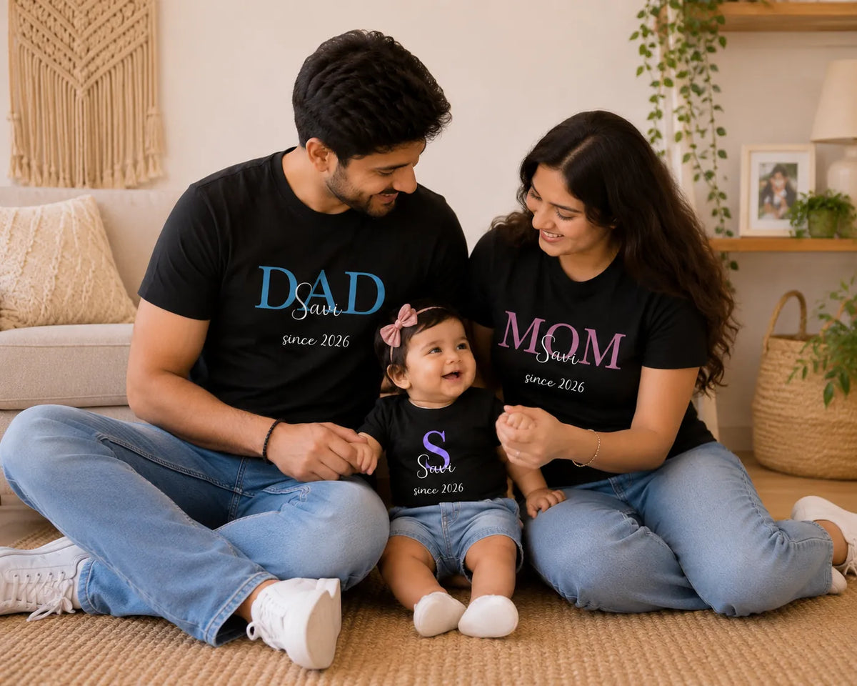 Custom Name Family Matching T-Shirts